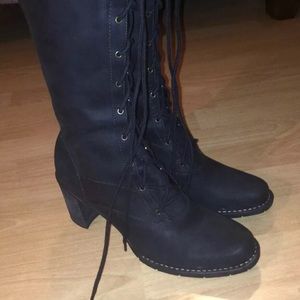 Indigo Black Lace Up Hiking Boots 🥾 9